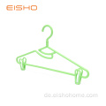 EISHO Hot Sale Kunststoff Kleiderbügel mit Clips